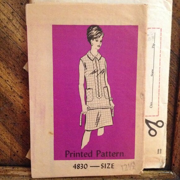 UNCUT AND COMPLETE Lot of 2 1960s Shift Dress Sewing Patterns - Picture 2 of 5